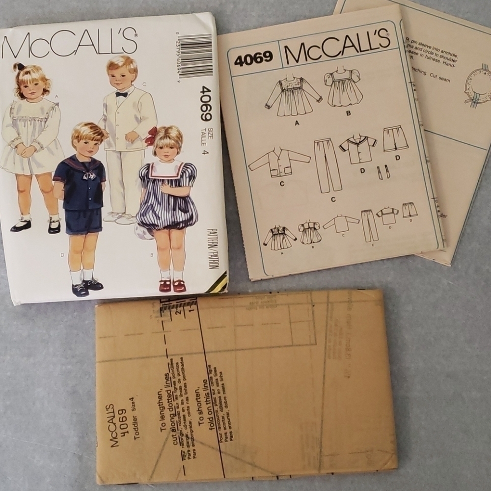 VTG McCall's Pattern Toddler Dress & Suit Uncut